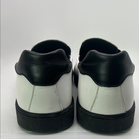 Moschino White/Black Graphic Low Top Slip-On Loafers Shoes **Size 42/US 9** - Picture 5 of 9